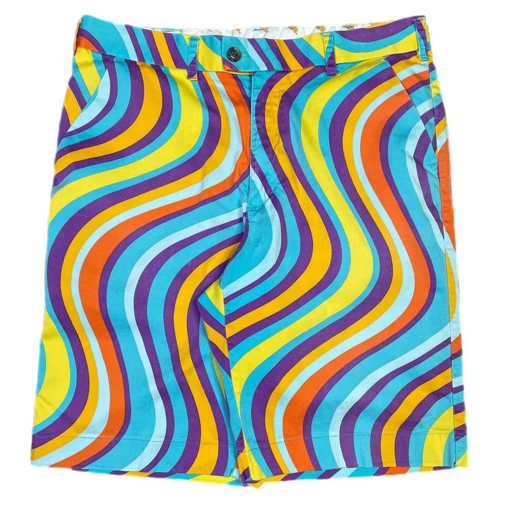 Loudmouth Multicolor Wave Pattern Men's Shorts